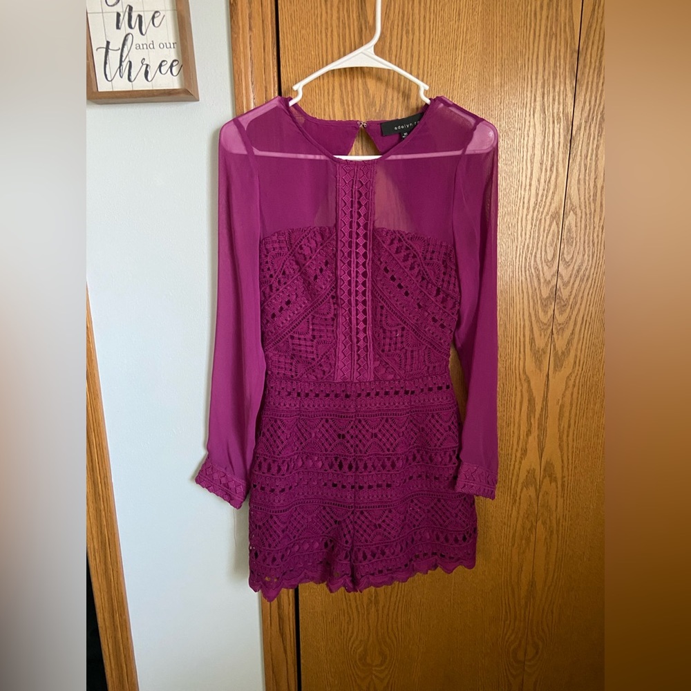 Fuchsia Romper with Sleeves